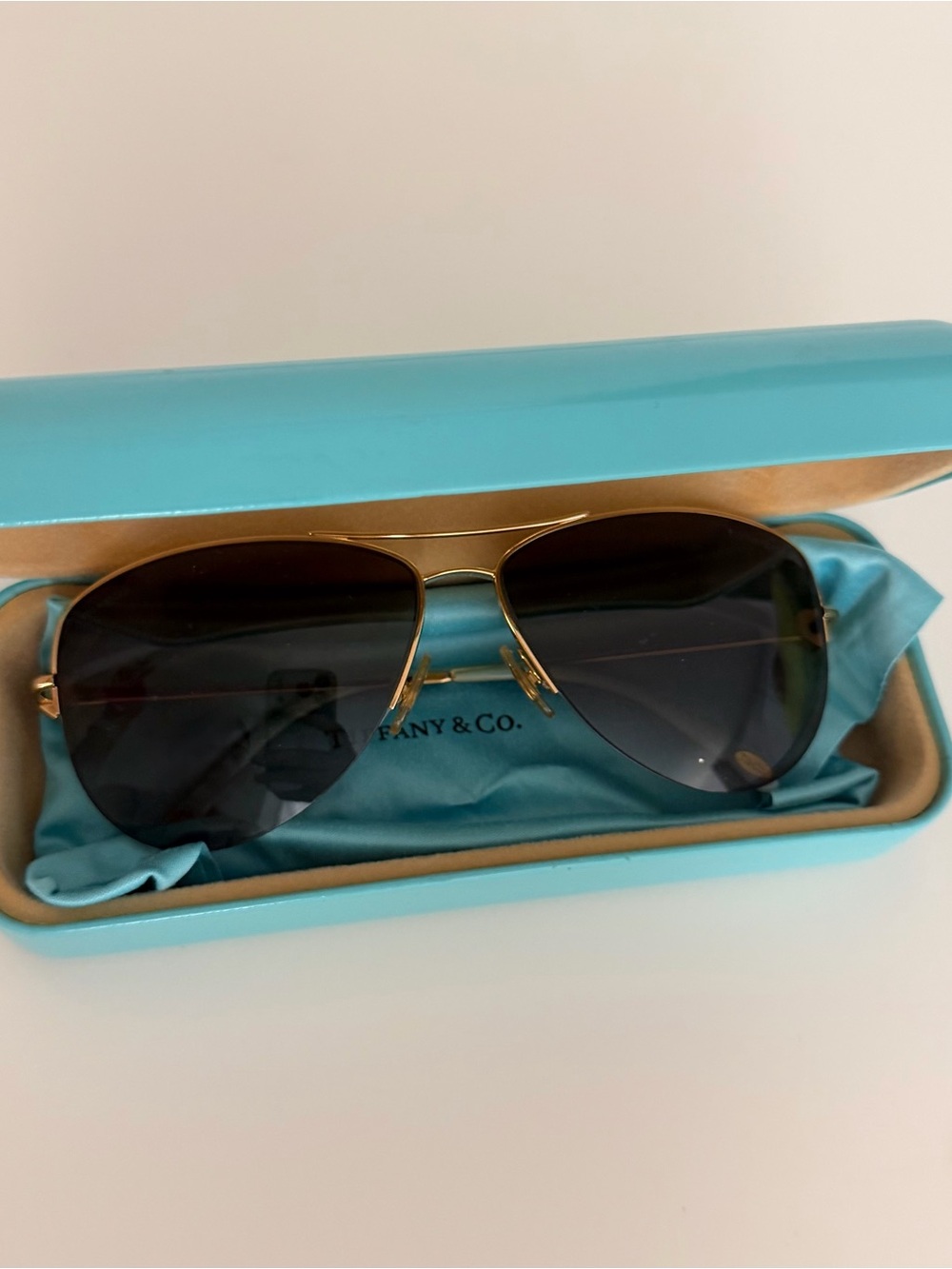 Tiffany & Co. Aviator Sunglasses with case
